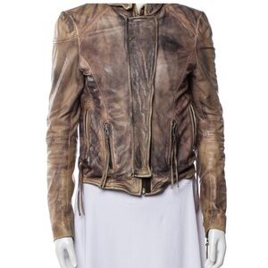 Muubaa lamb leather biker jacket 6